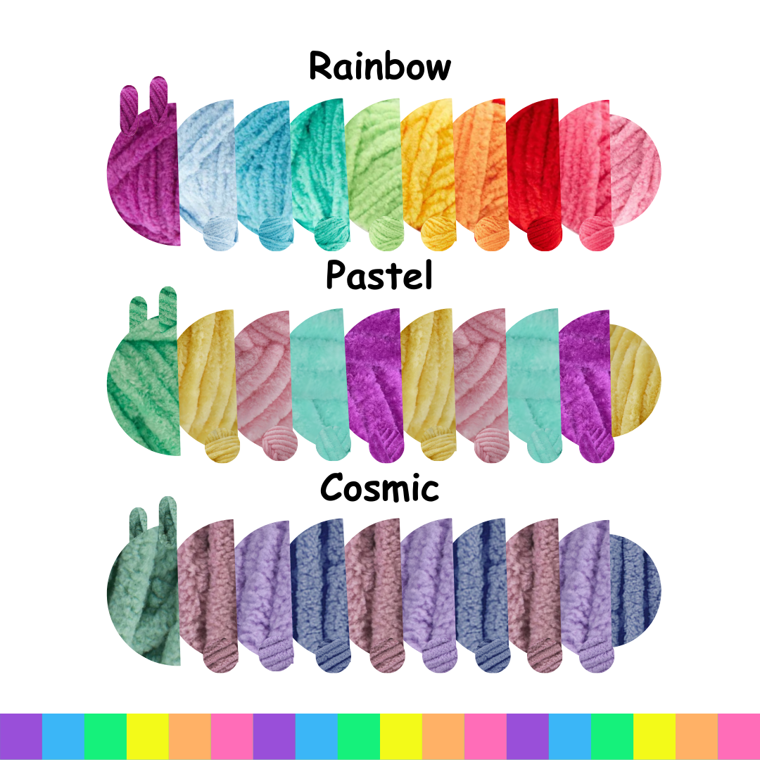 Crochet Caterpillar Plushie Colors