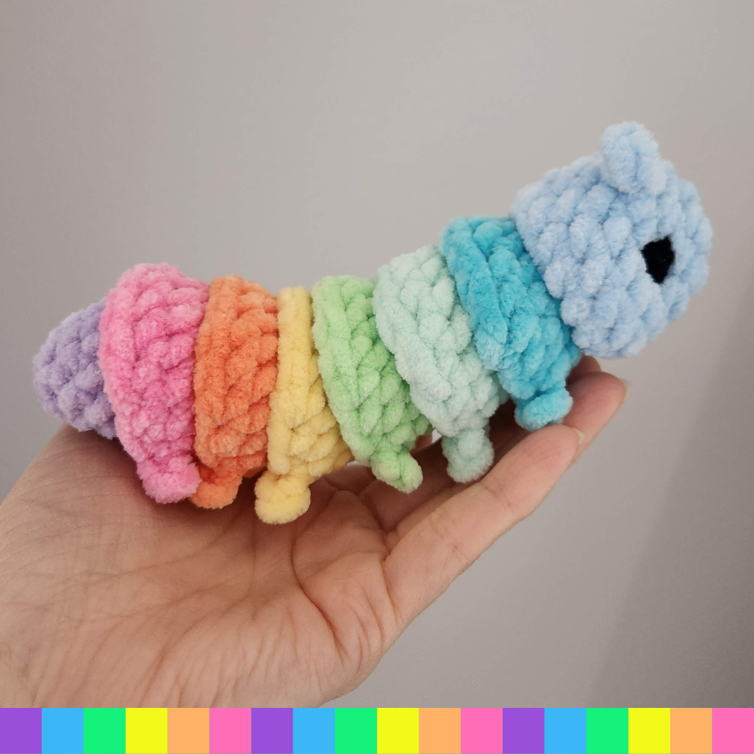 Crocheted Mini Caterpillar