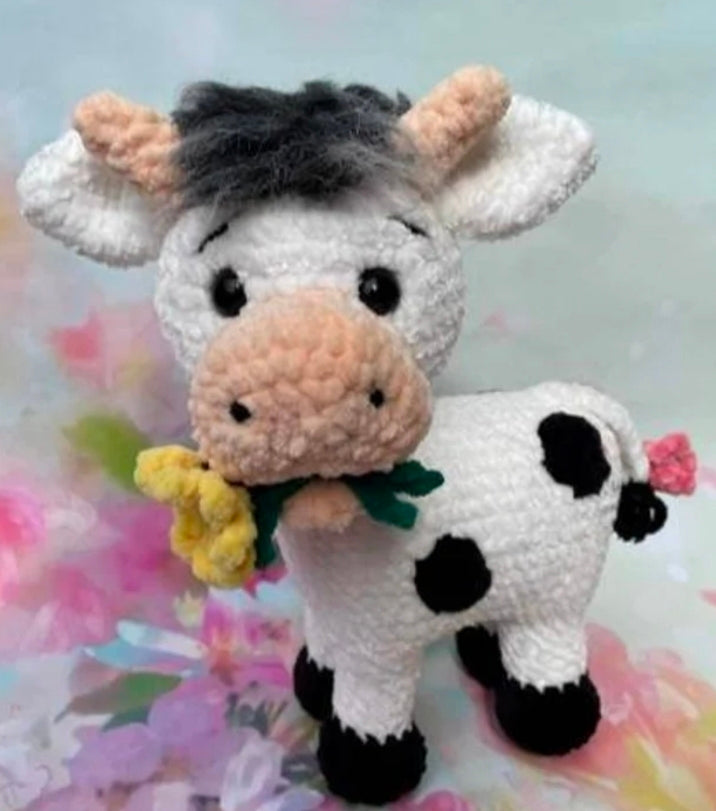 Standing Cow with Flower