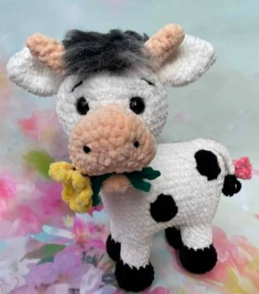 Standing Cow with Flower